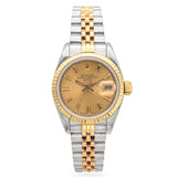 Rolex Date Two Tone 18K Gold/SS Automatic Women's Watch Ref 69173