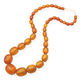 Vintage Amber Graduated Beaded Strand Necklace