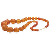 Vintage Amber Graduated Beaded Strand Necklace