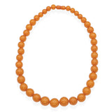 Vintage Amber Graduated Beaded Strand Necklace