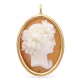 14K Yellow Gold Shell Cameo Pendant