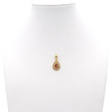 14K Yellow Gold Orange & White Diamond Pendant