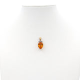 18K Two-tone Madeira Citrine Diamond Pendant