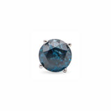 14K White Gold 0.40 ct. Irradiated Blue Diamond Single Stud Earring