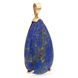 12K Yellow Gold Lapis Lazuli Pendant