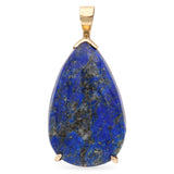 12K Yellow Gold Lapis Lazuli Pendant