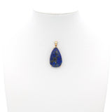 12K Yellow Gold Lapis Lazuli Pendant