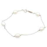 Tiffany & Co. Elsa Peretti Sterling Silver Pearl Station Bracelet