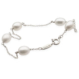 Tiffany & Co. Elsa Peretti Sterling Silver Pearl Station Bracelet