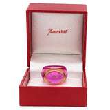 Baccarat Pink Crystal Gold Inlay Ring