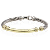 David Yurman 14K Yellow Gold Sterling Silver Metro Cable Link Bracelet