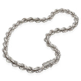 Sterling Silver Chunky Twist Rope Chain Link Necklace