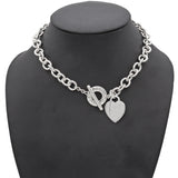 Tiffany & Co. Sterling Silver Heart Tag Toggle Necklace