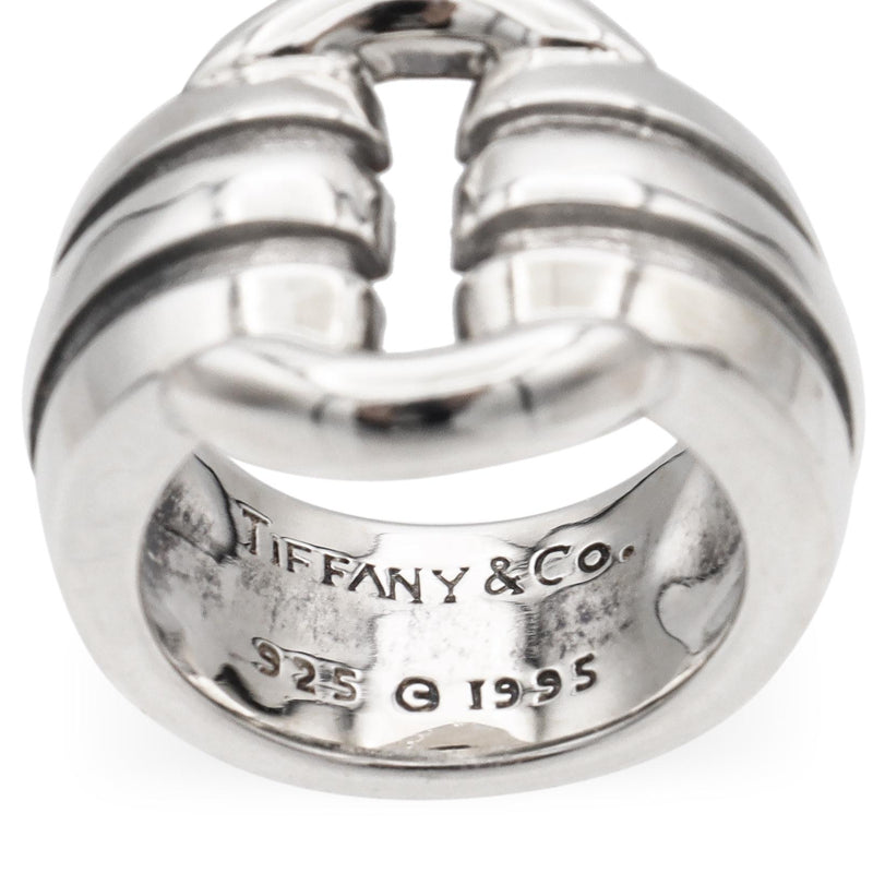 Tiffany & Co. 1995 Sterling Atlas Grooved Buckle Ring