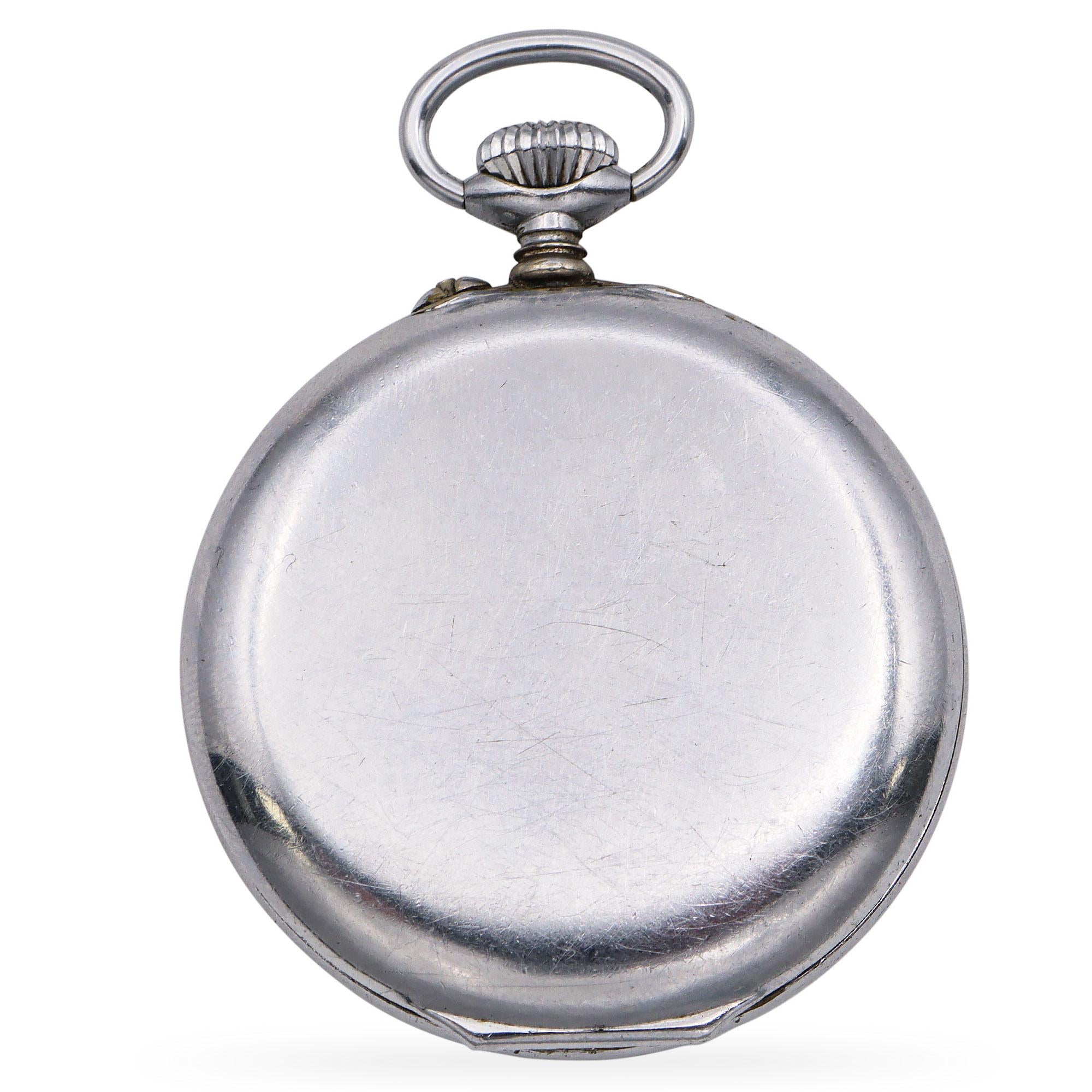 Antique Longines 15 Jewel Chronograph Alarm Pocket Watch