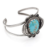 Vintage Sterling Silver Turquoise Southwestern Cuff Bracelet 26.4 Grams