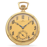 Vintage Omega Chronometer 14K Gold Filled 21 Jewel Men's Pocket Watch