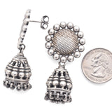 Estate 925 Sterling Silver Jhumka Bell Earrings