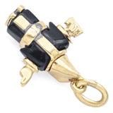 Vintage Onyx 14K Yellow Gold Munich Monk Charm Pendant