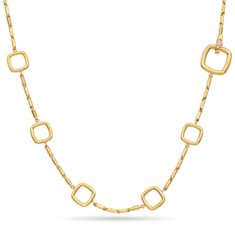 Chimento 18K Yellow Gold Necklace with Diamond on Lock Clasp