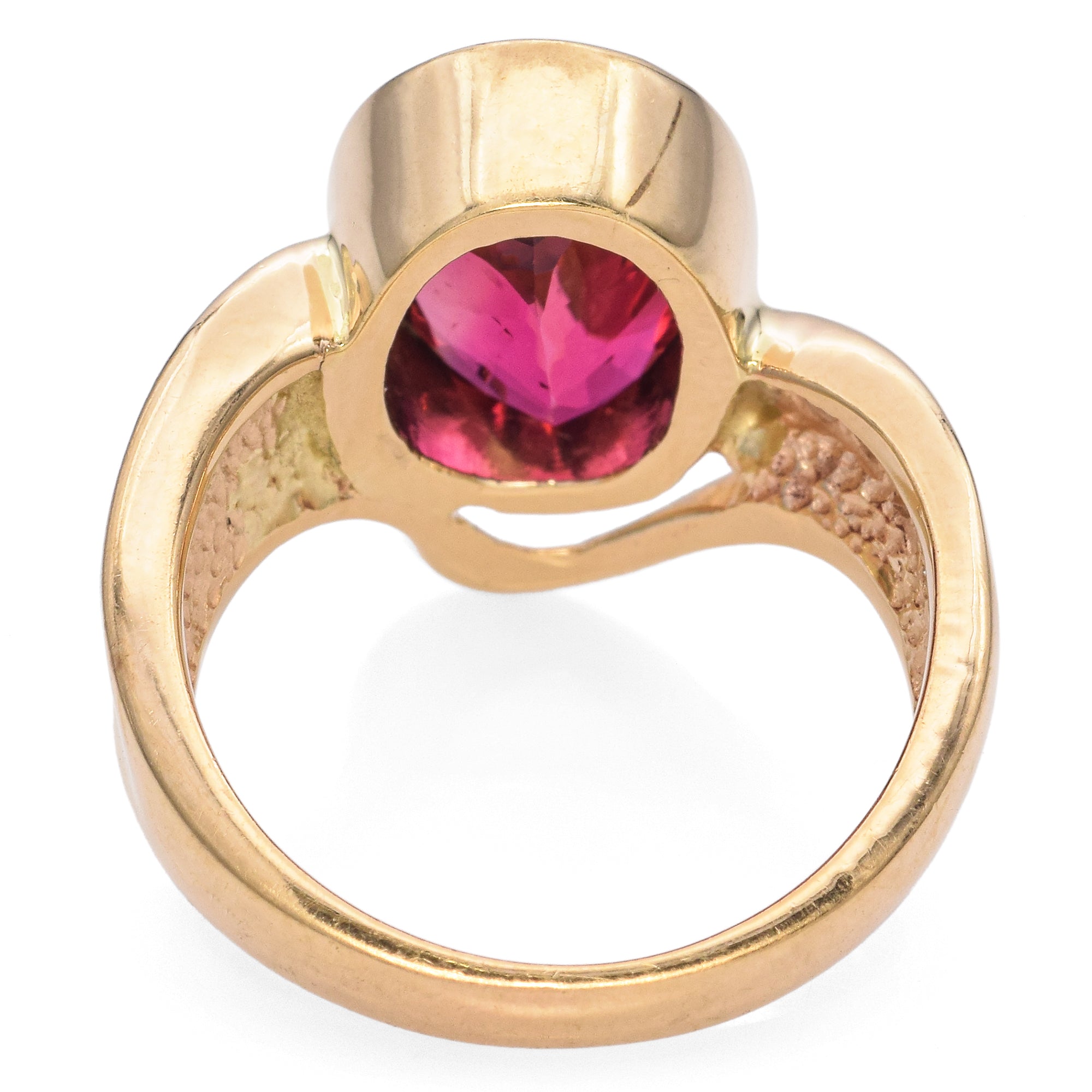 14K Yellow Gold 10 Ct Tourmaline & 0.15 TCW Diamond Cocktail Ring