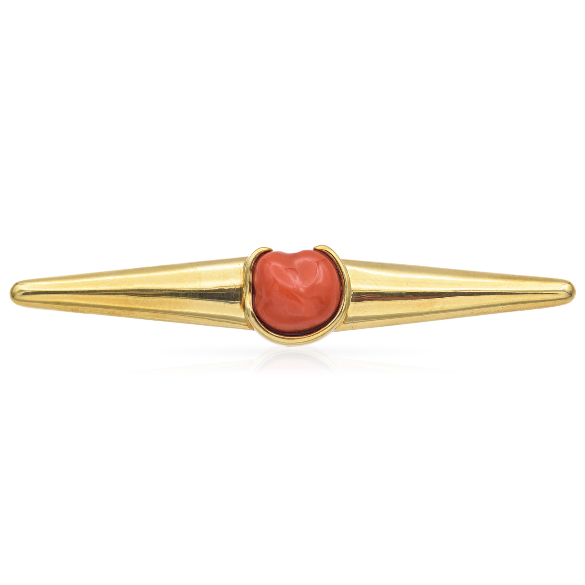 Tiffany & Co. Elsa Peretti 18K Yellow Gold Coral Bar Brooch