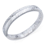 Vintage 正白金 Platinum Etched Band Ring Size 8