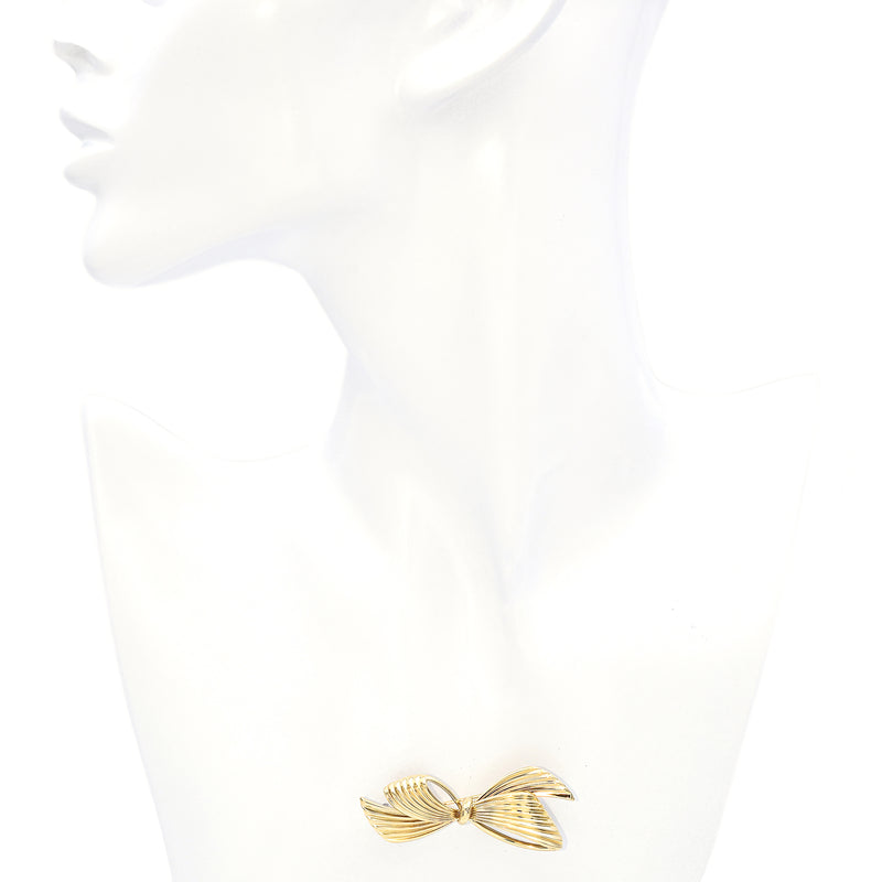 Tiffany & Co. 14K Yellow Gold Love Knot Bow Brooch