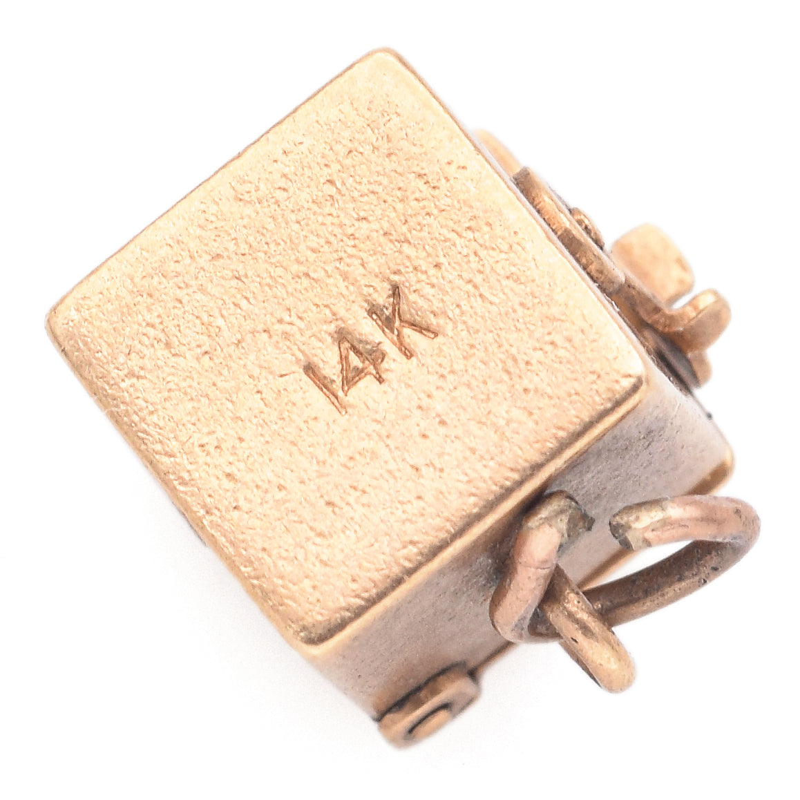 Vintage 14K Yellow Gold Jack in The Box Charm Pendant 2.6 Grams