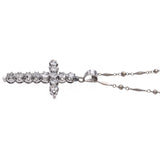 Vintage White Gold 2.04 TCW Diamond Cross Pendant Necklace