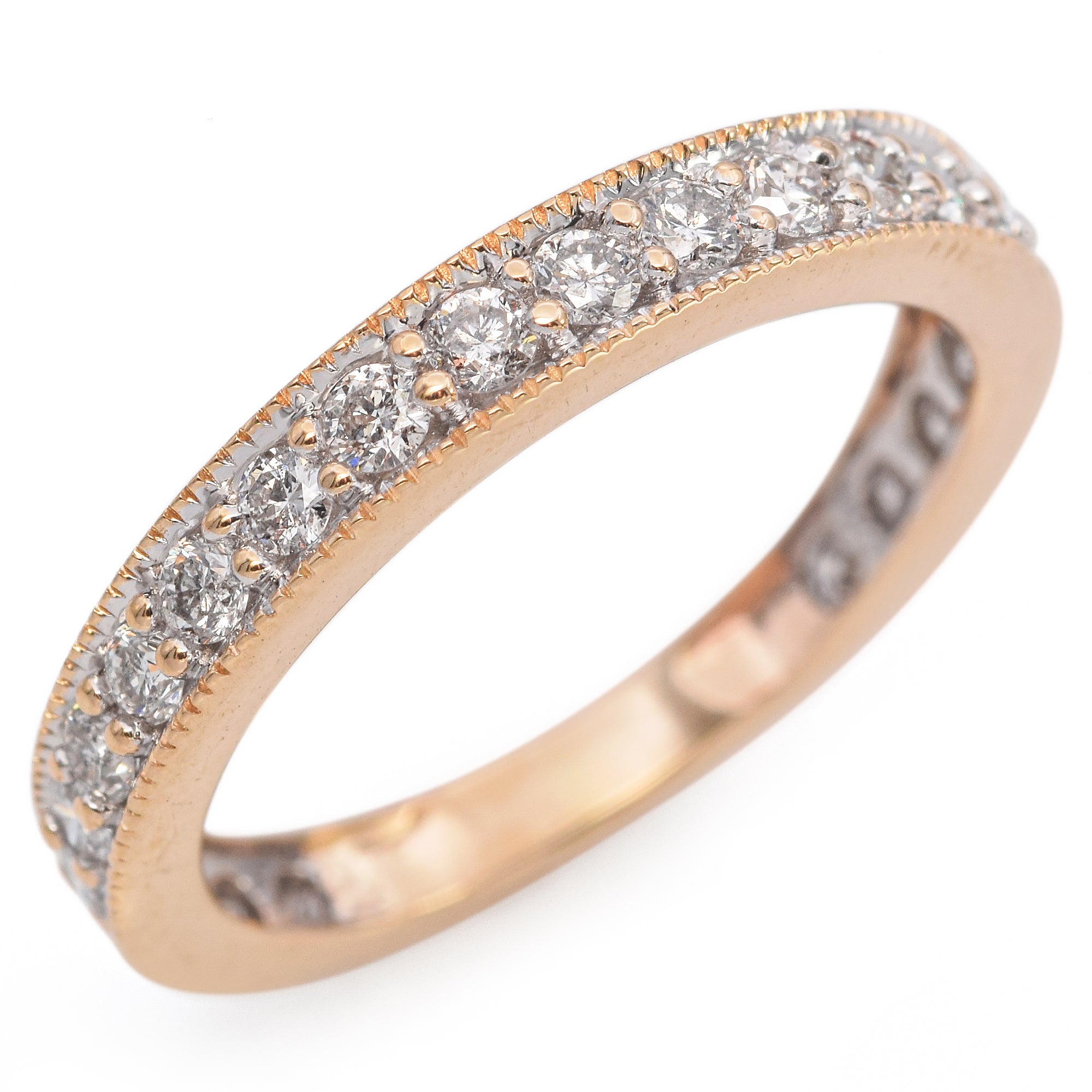 14K Yellow Gold 0.61 TCW Diamond Wedding Eternity Band