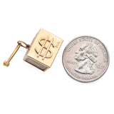 Vintage 14K Yellow Gold Mad Money Cube Charm Pendant