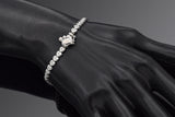 Estate 14K White Gold 0.60 TCW Diamond Mother and Child Tennis Bracelet