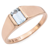 Kabana Vintage 14K Yellow Gold Aquamarine Band Ring