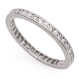 Vintage Platinum 0.40 TCW Diamond Eternity Wedding Band Ring