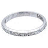 Vintage 900 Platinum 0.27TCW Diamond Semi-Eternity Band Ring Size 6.25