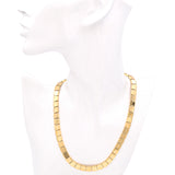 Tiffany & Co. 18K Yellow Gold Square Panel Mirror Link Necklace