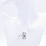 Estate 18K White Gold 1.37 Ct Colombian Emerald & 0.85 TCW Diamond Pendant