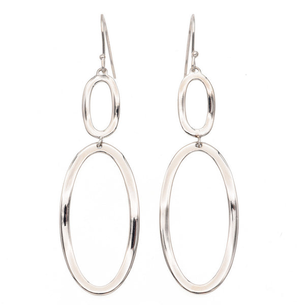 Ippolita Sterling Silver Double Oval French Wire Earrings