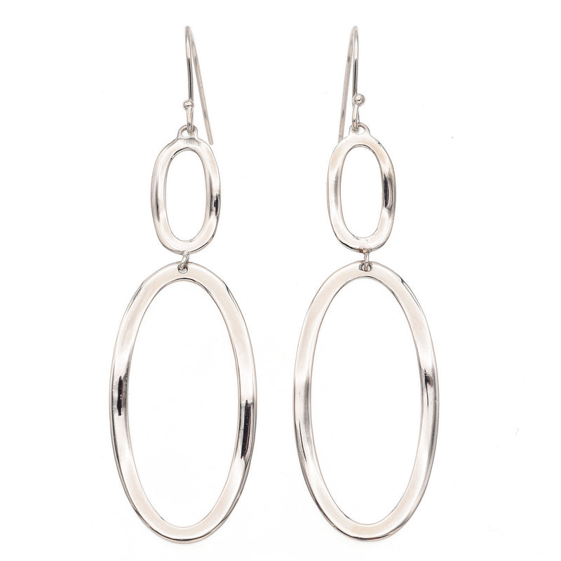 Ippolita Sterling Silver Double Oval French Wire Earrings