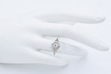 Antique Art Deco 14K White Gold 0.47 Ct Old Euro Diamond Band Ring Size 6