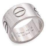 Cartier 18K White Gold Wide Love Ring