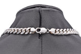 Vintage Sterling Silver Cuban Link Chain Necklace