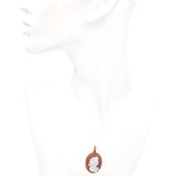 Antique 18K Yellow Gold Arethusa Carnelian Cameo Pendant