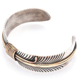 Lee Bennett Sterling Silver & 12K GF Cuff Bracelet 6.75 Inches