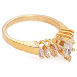 14K Yellow Gold 0.66 TCW Marquise Diamond Engagement Ring