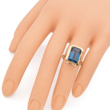 Goshwara 18K Yellow Gold London Blue Topaz Cocktail Ring