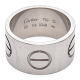 Cartier 18K White Gold Wide Love Ring