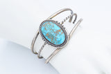 Vintage Sterling Silver Turquoise Southwestern Cuff Bracelet