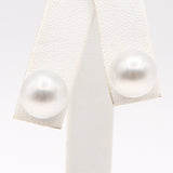 Vintage 14K White Gold Pearl Stud Earrings